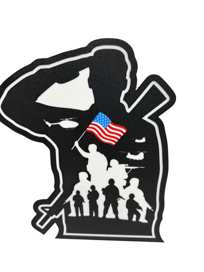 Patriotic Remember Veterans LED Lightbox