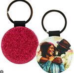 Glitter Circle Keychain