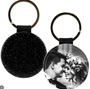 Glitter Circle Keychain