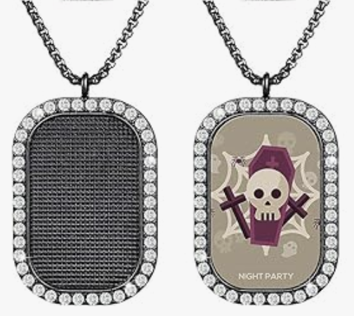 Rhinestone dog tag Pendant Single Image