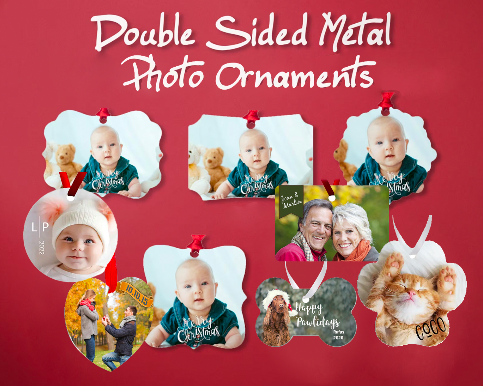 Aluminum Double Sided Ornaments