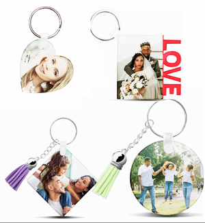 Clear Acrylic one sided keychains