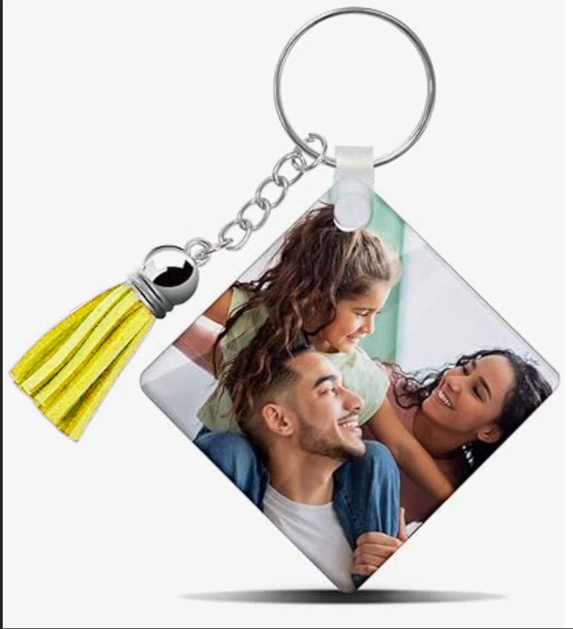 Clear Acrylic one sided keychains