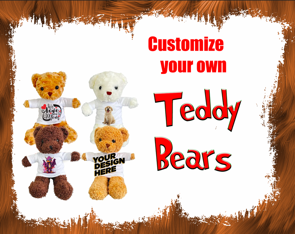 Teddy bears with  Custom Personalized Shirt