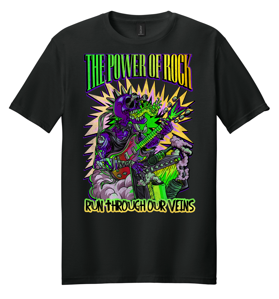 Power of Rock (Green to Yellow) Mens/Unisex
