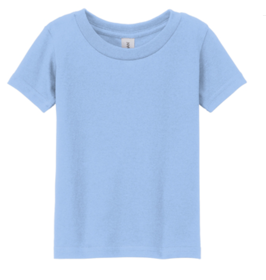 Gildan-Toddler T Shirt-Light Blue