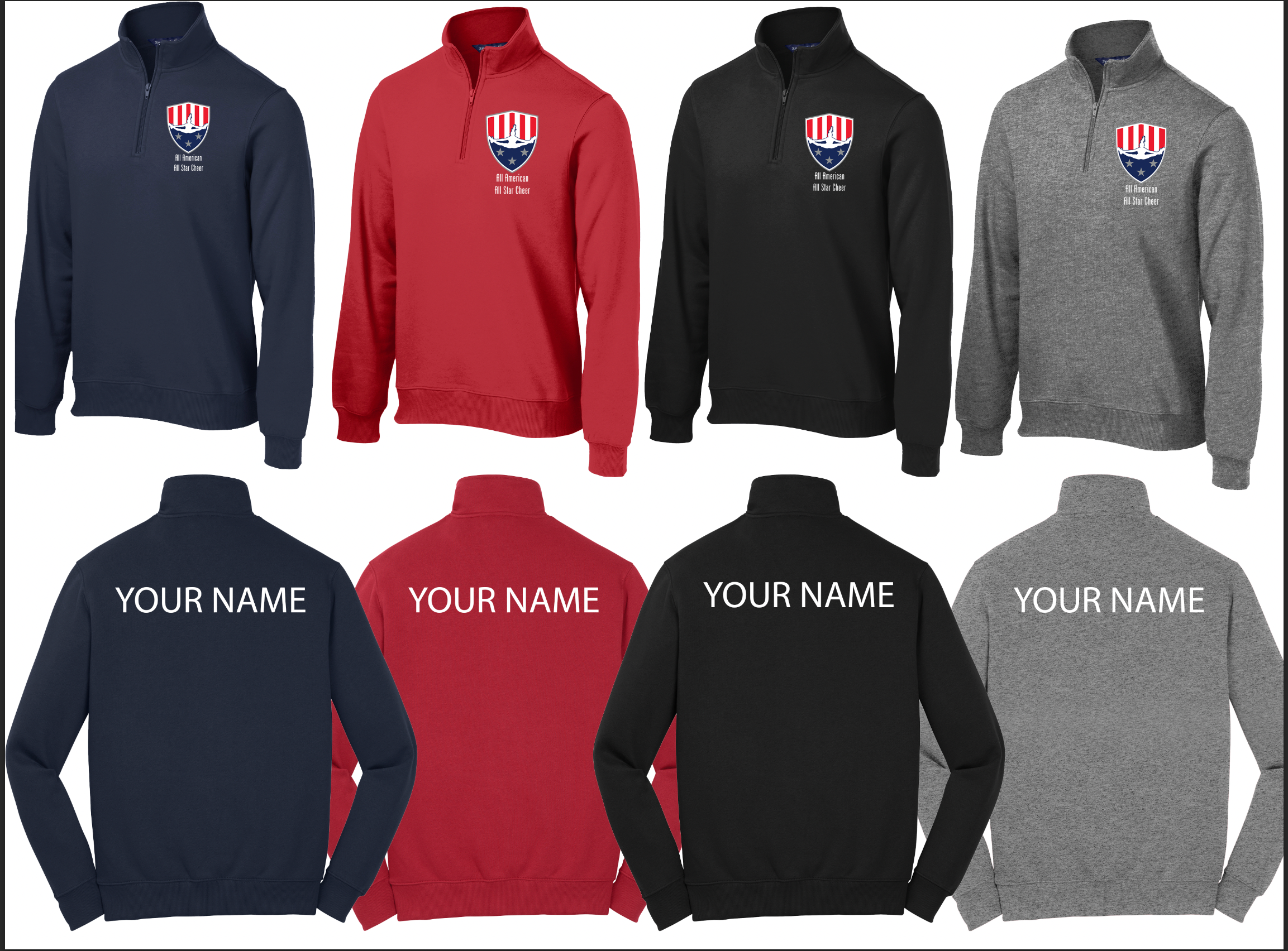 All American Quarter Zip Sweater