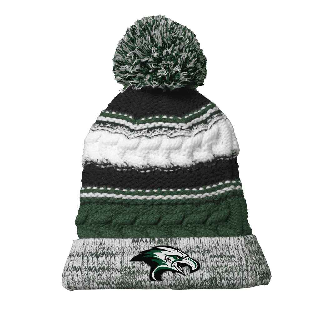 Ramblers pom pom hat with Embroidered patch