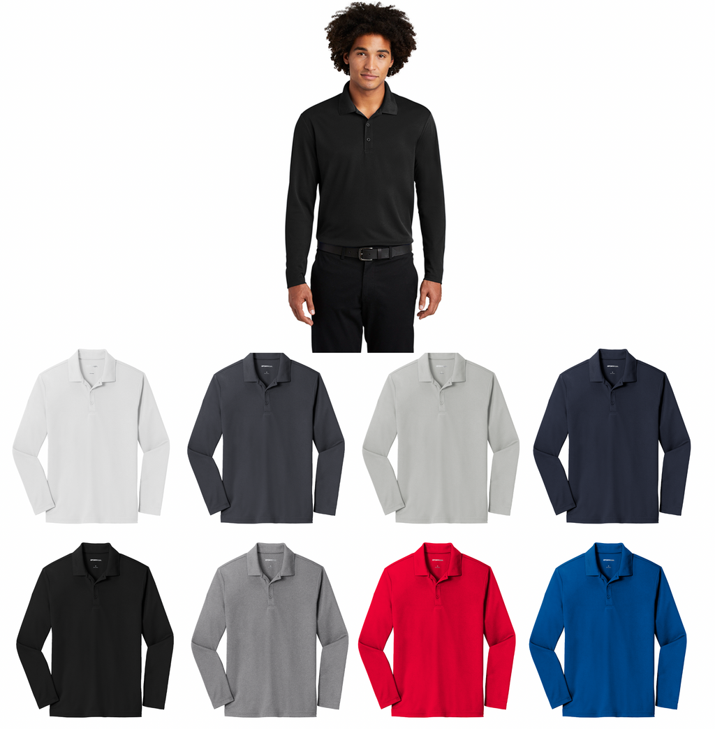 Sport-Tek  PosiCharge RacerMesh Long Sleeve Polo