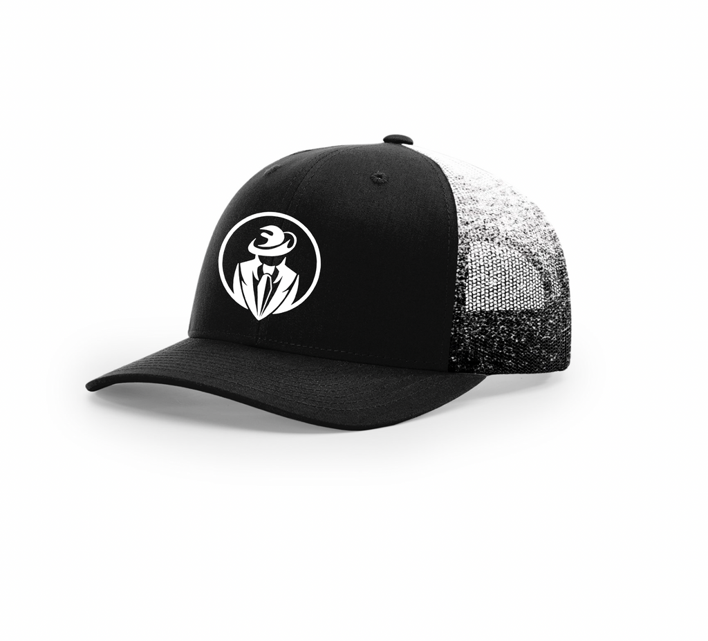 Black Trucker Hat with Printed White Mesh (The Dance Dad Mafia)