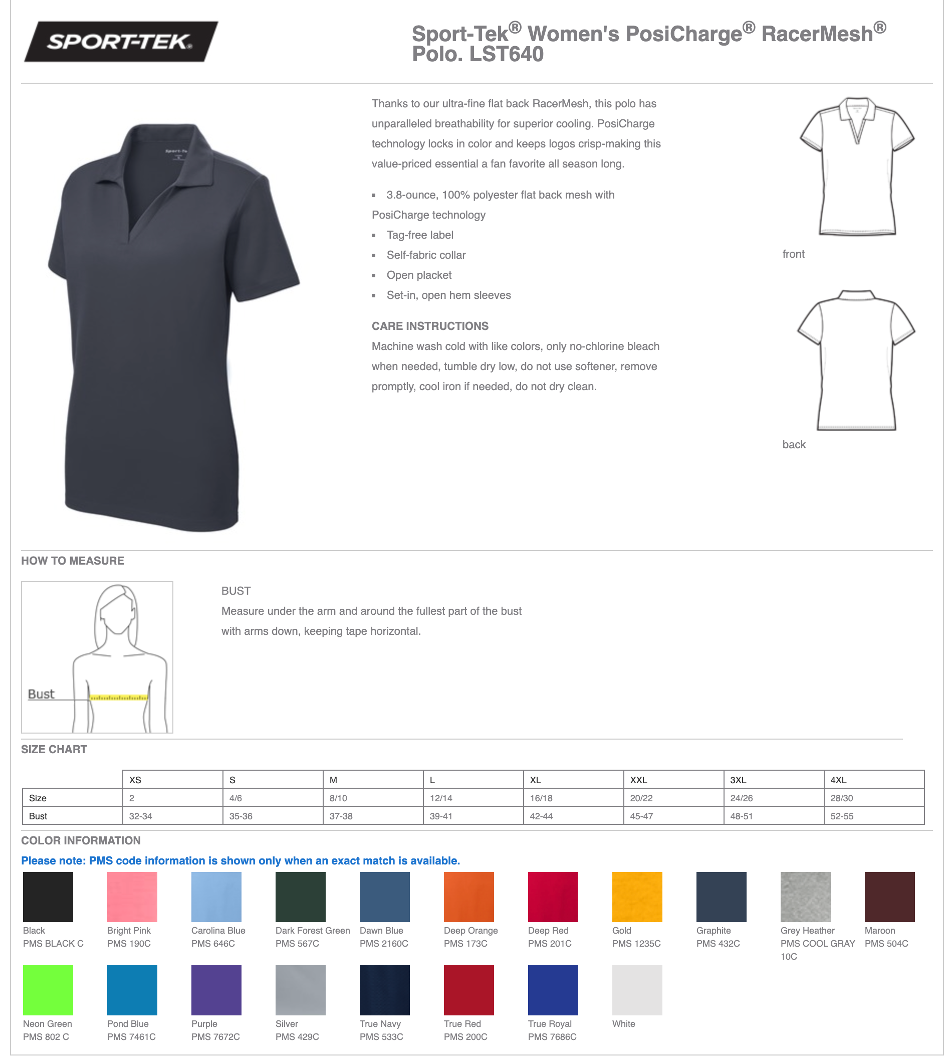 SportTek Ladies RacerMesh Polo