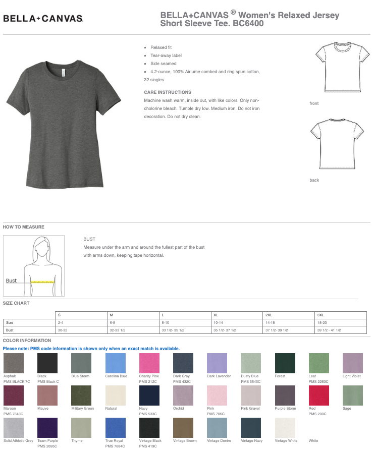 BELLA+CANVAS® Women’s Relaxed Jersey Short Sleeve Tee