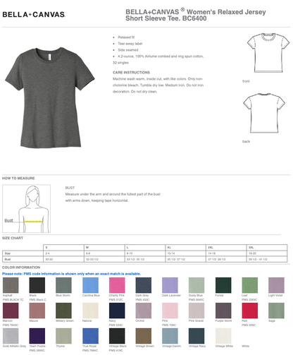 BELLA+CANVAS® Women’s Relaxed Jersey Short Sleeve Tee