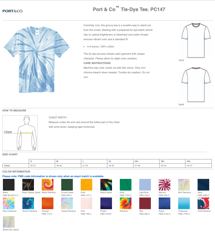 Port & Co™ Tie-Dye Tee