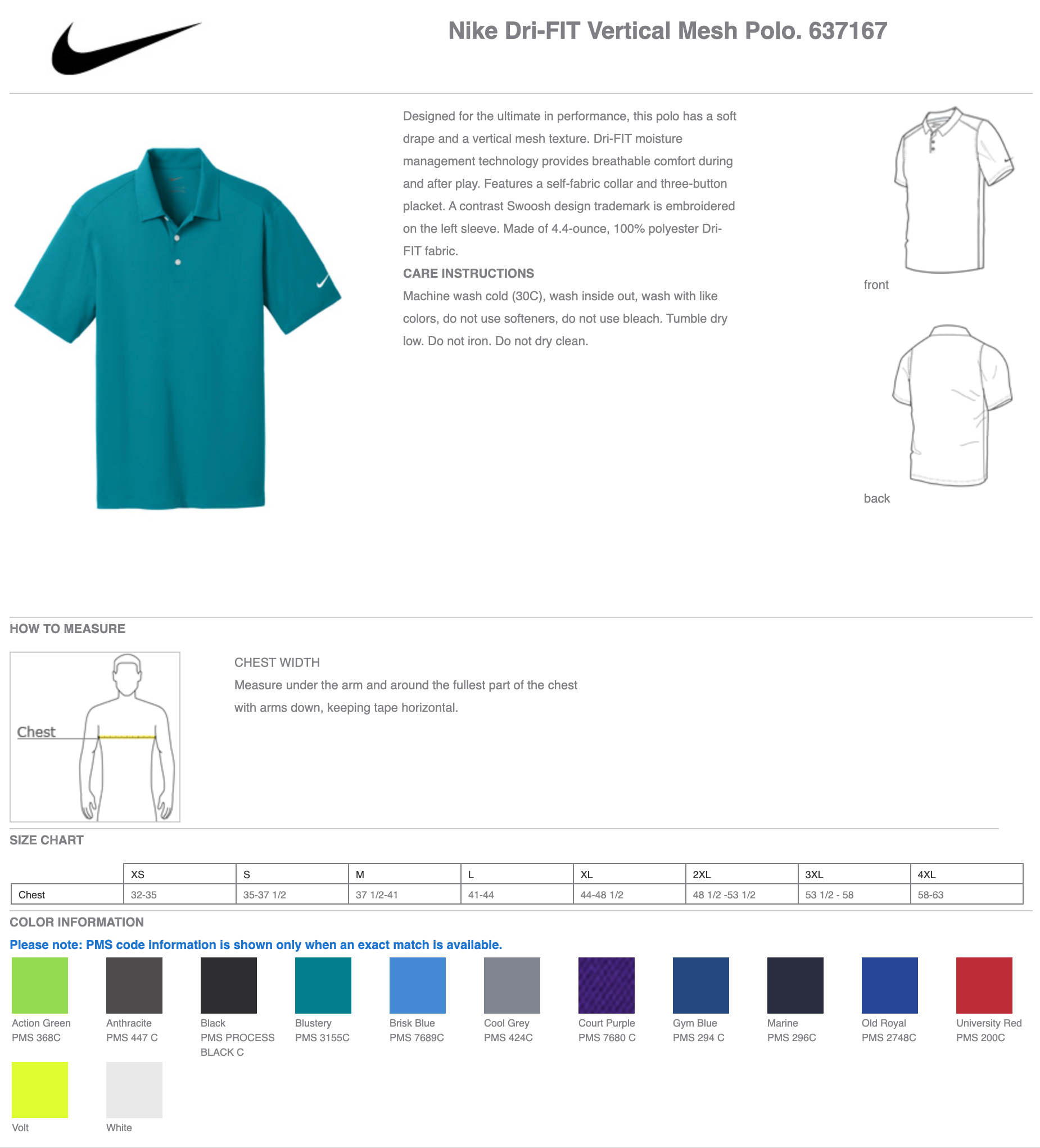 Nike Dri-FIT Vertical Mesh Polo