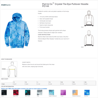 Port & Company® Crystal Tie-Dye Hoodies