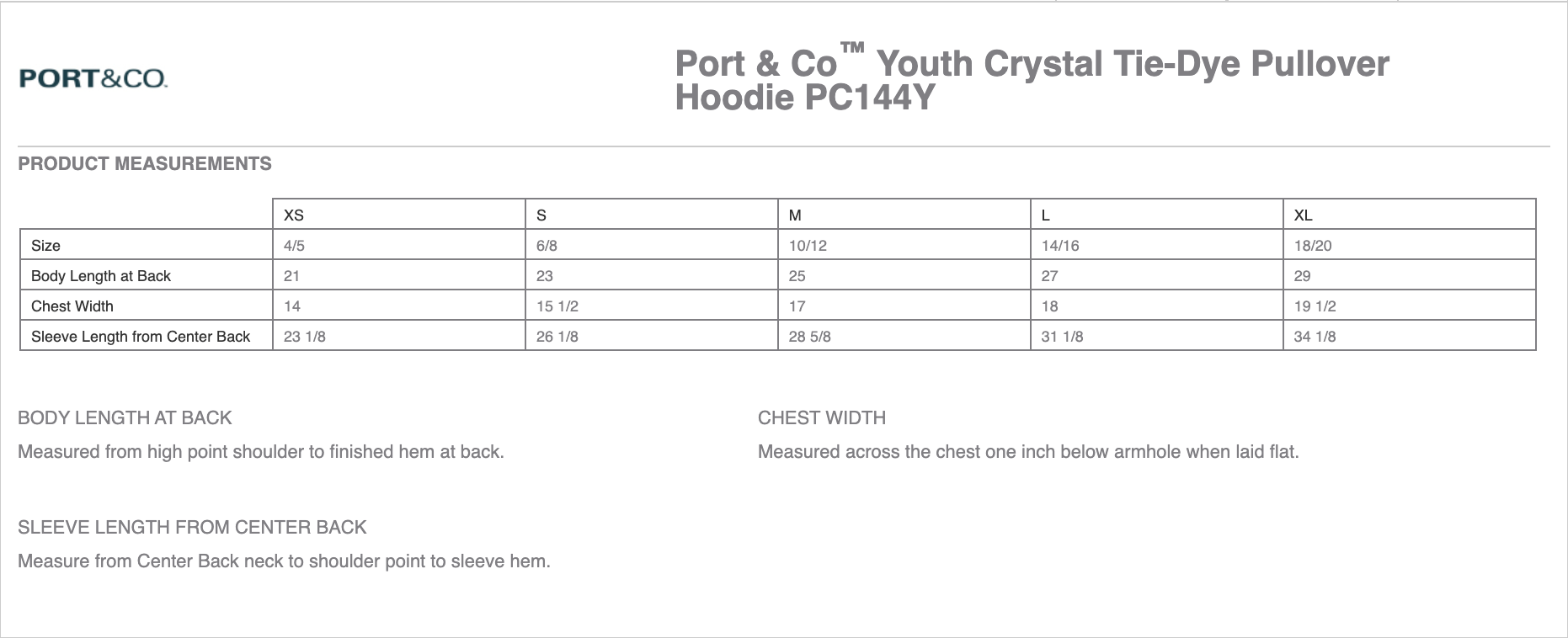 Port and Co Youth Tie-Dye Hoodies