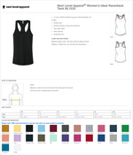 Next Level Apparell Womens Racerback Tank Tops Black