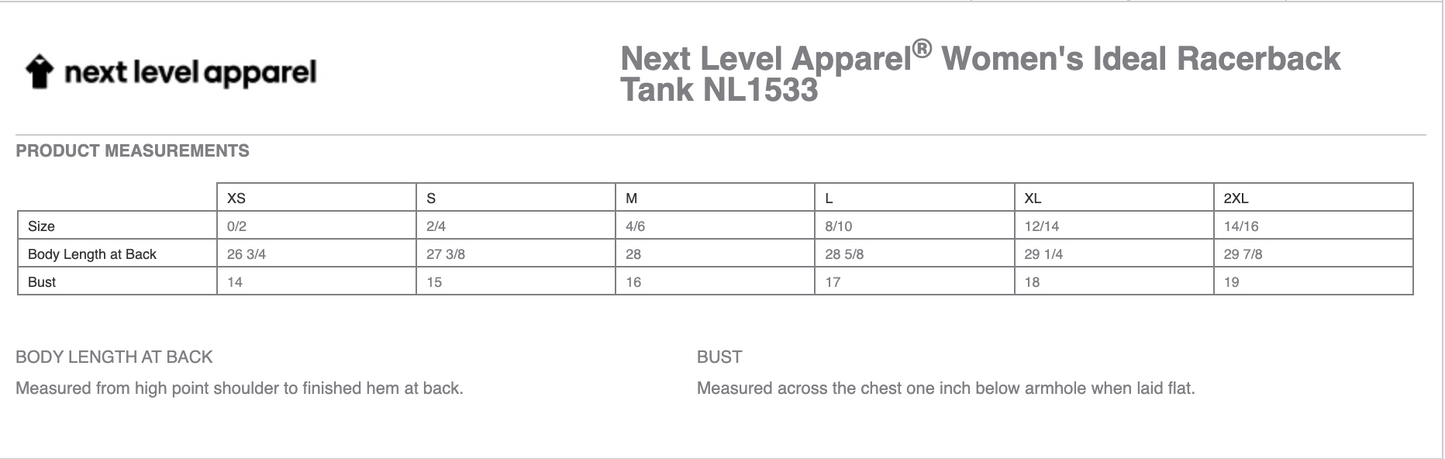 Next Level Apparell Womens Racerback Tank Tops Black