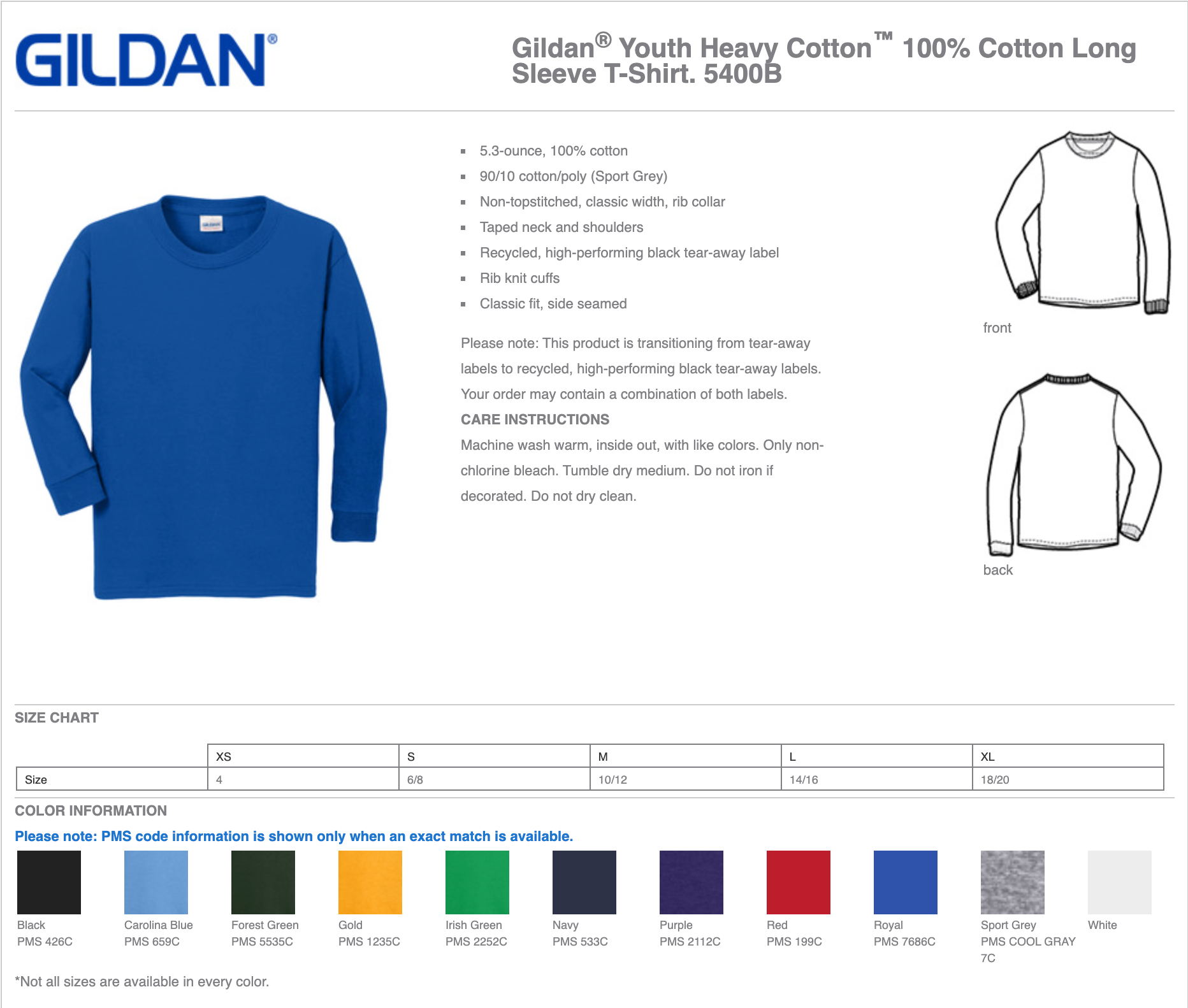 Youth Long Sleeve T Shirts