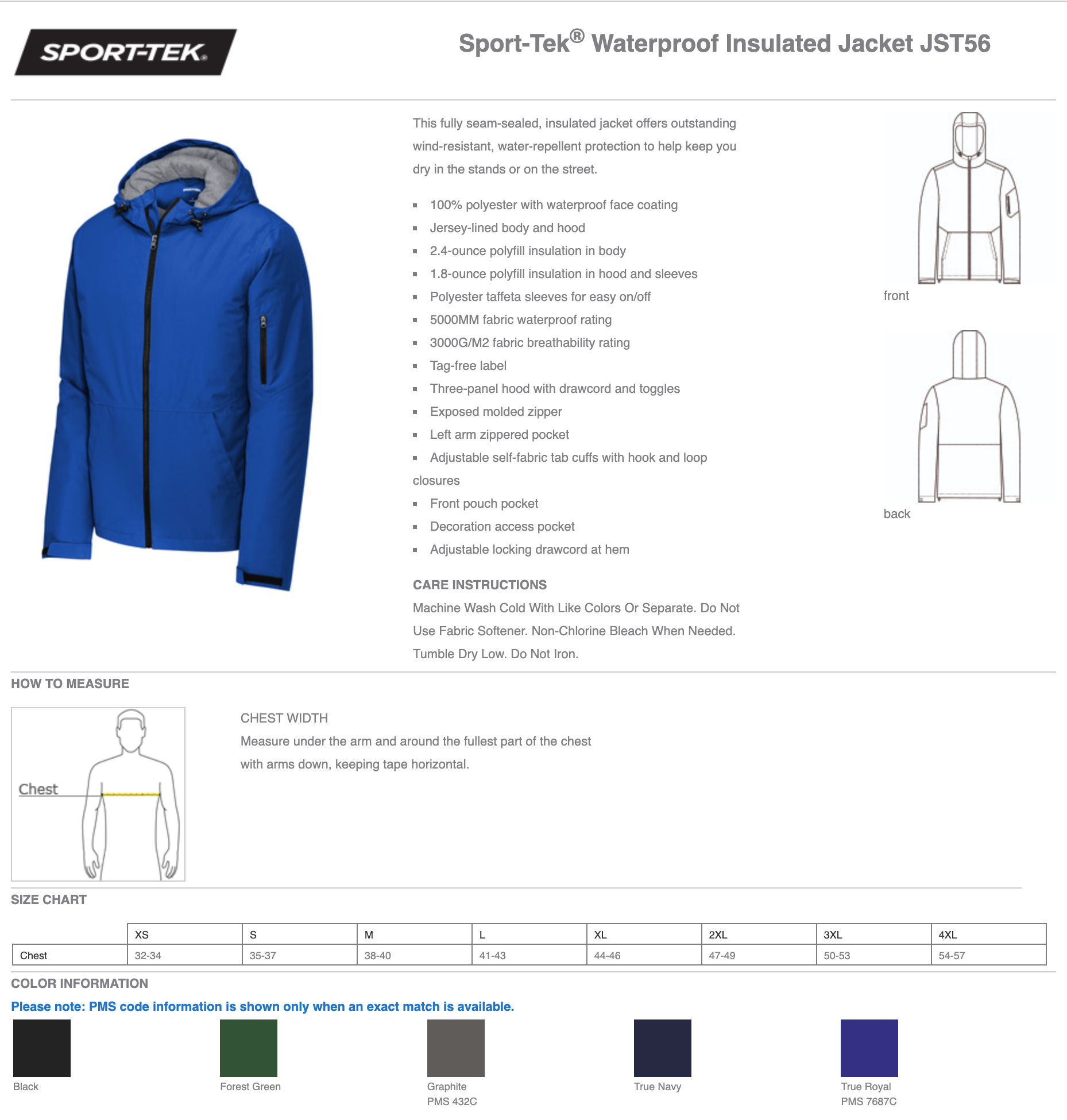 Sport-Tek® Waterproof Insulated Jacket