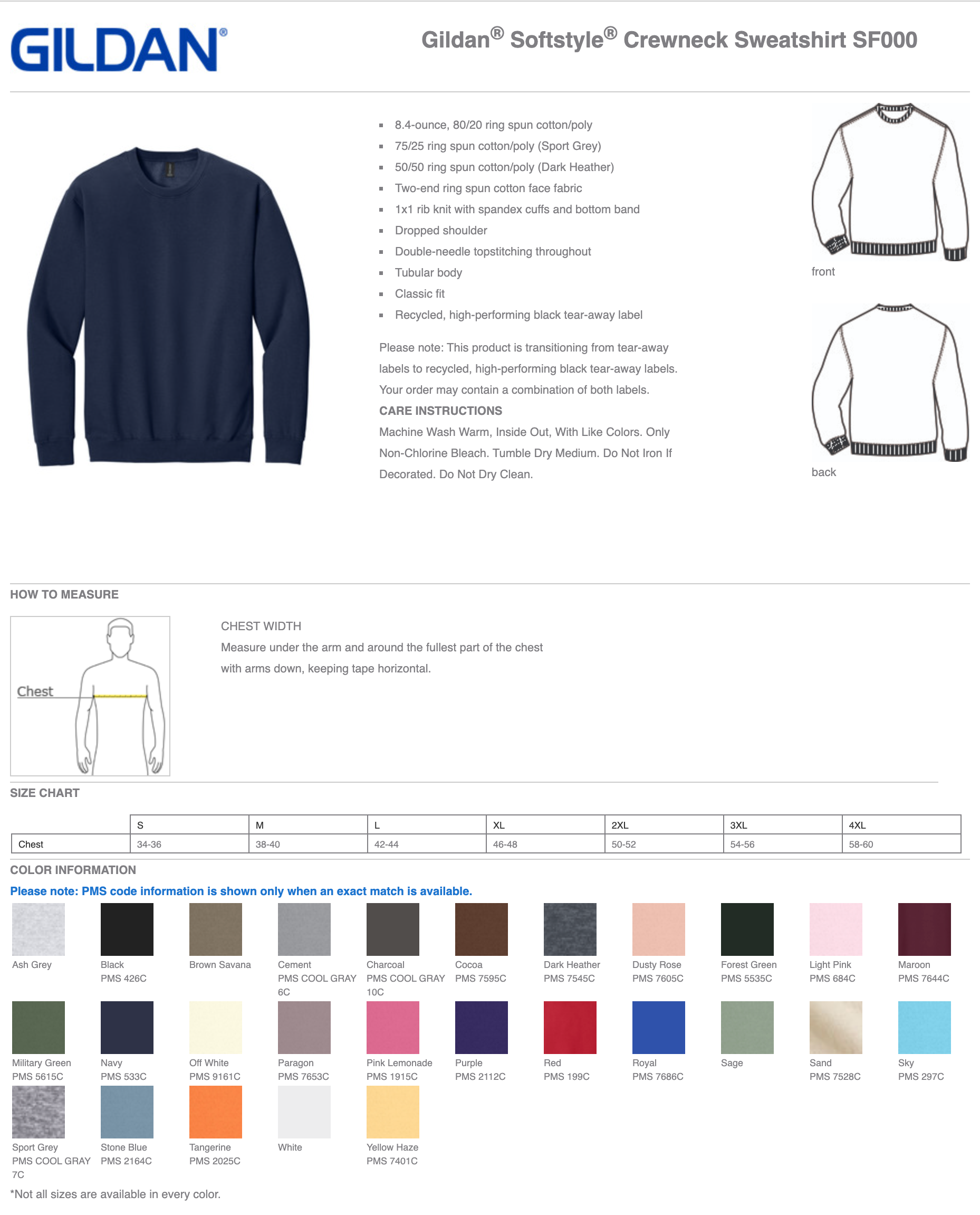 Gildan® Crewneck Sweatshirts
