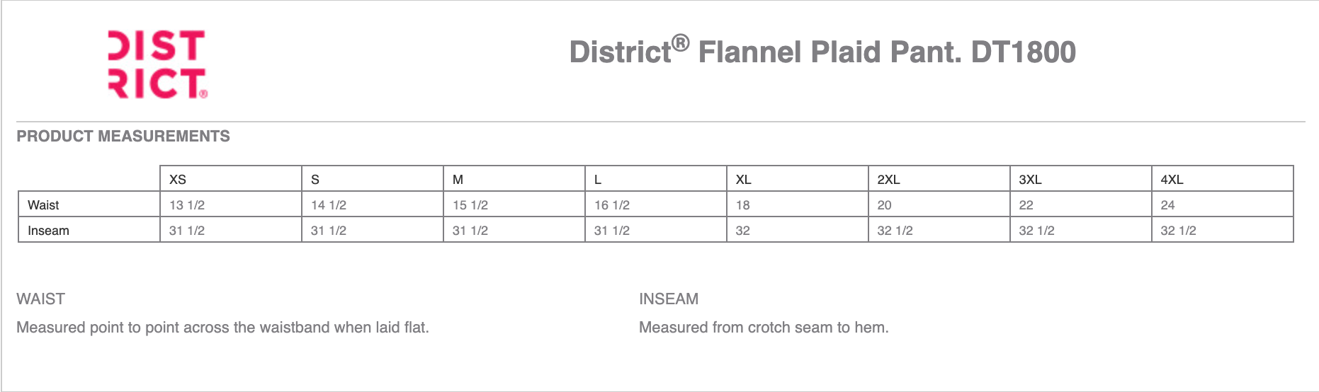 District Flannel Plaid Pants