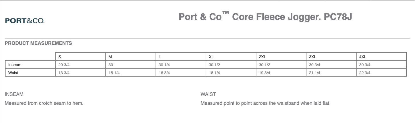 Port and Co Core Fleece Joggers