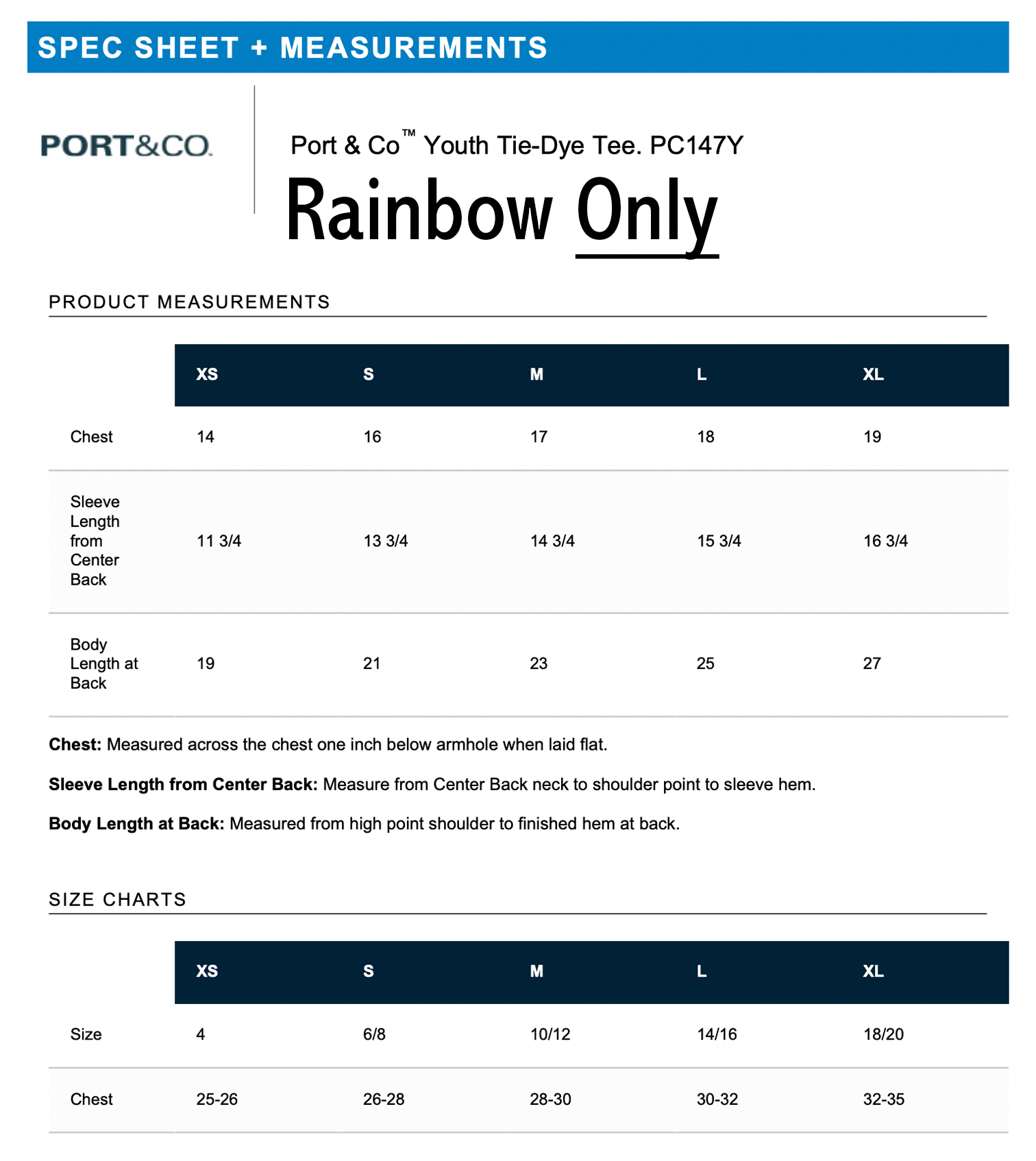 Eli Terry Tie Dye T-Shirts - Youth Sizes