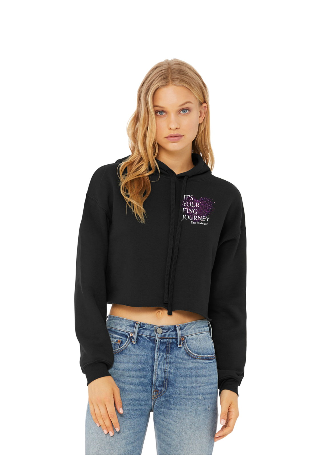 It's Your F'ing Journey Women's Cropped Hoodie
