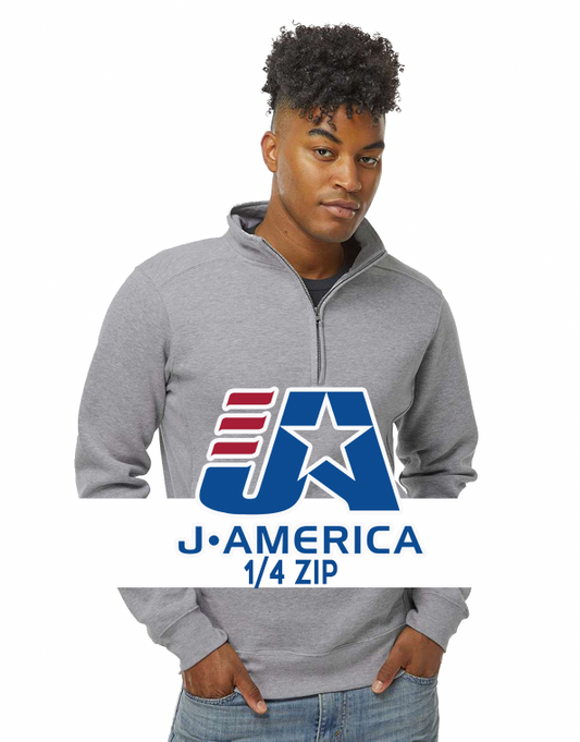 J America Heavyweight Fleece Quarter-Zip Sweatshirt - 8717