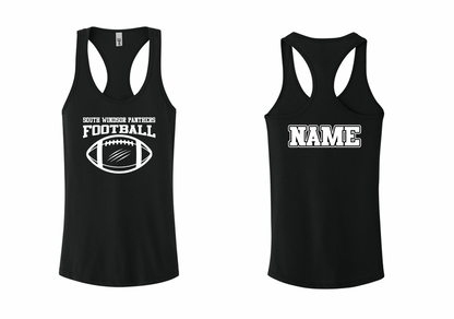 Panthers Ripped Football Racerback Tank