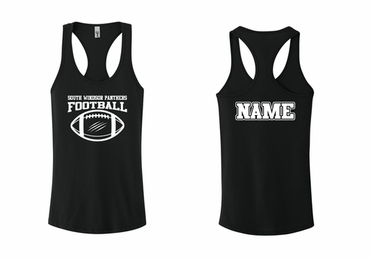 Panthers Ripped Football Racerback Tank