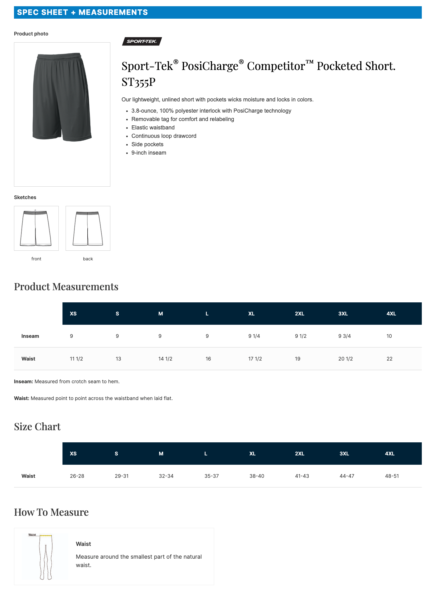 All-Stars PosiCharge® Competitor™ Pocketed Short (ST355P)