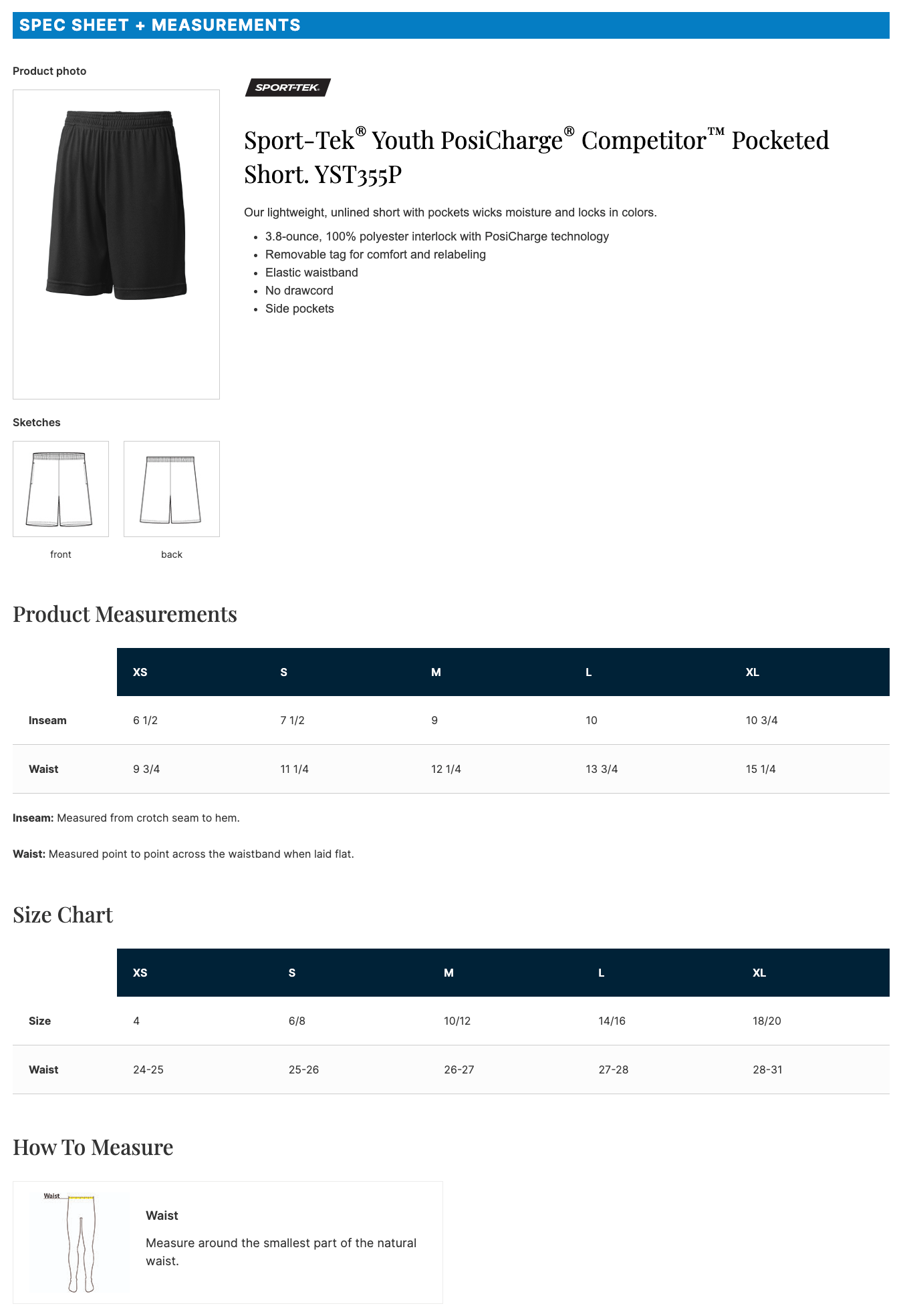 All-Stars PosiCharge® Competitor™ Pocketed Short (ST355P)