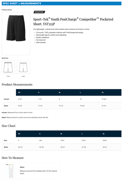 All-Stars PosiCharge® Competitor™ Pocketed Short (ST355P)
