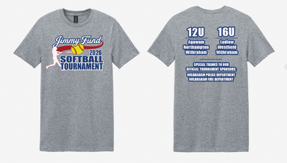 D2 Softball Jimmy Fund Softball Tournament T-shirt