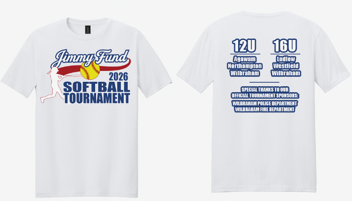 D2 Softball Jimmy Fund Softball Tournament T-shirt
