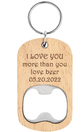 Wood Bottle Opener Keychain