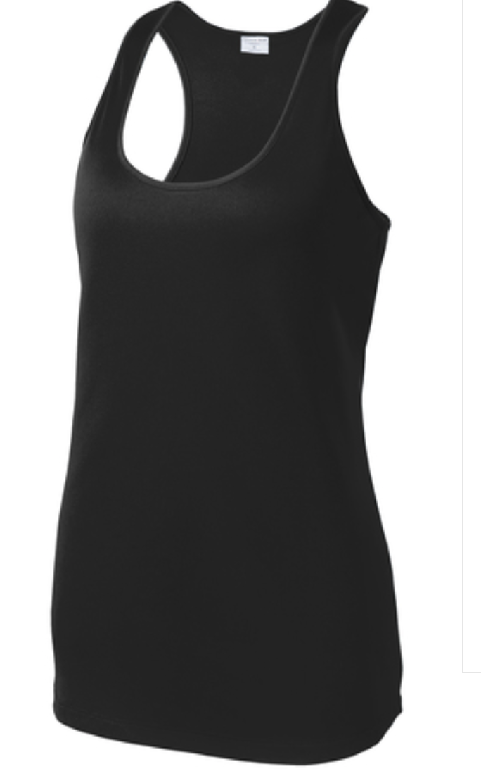 Sort tek Ladies Racerback Perfprmance Tank Top