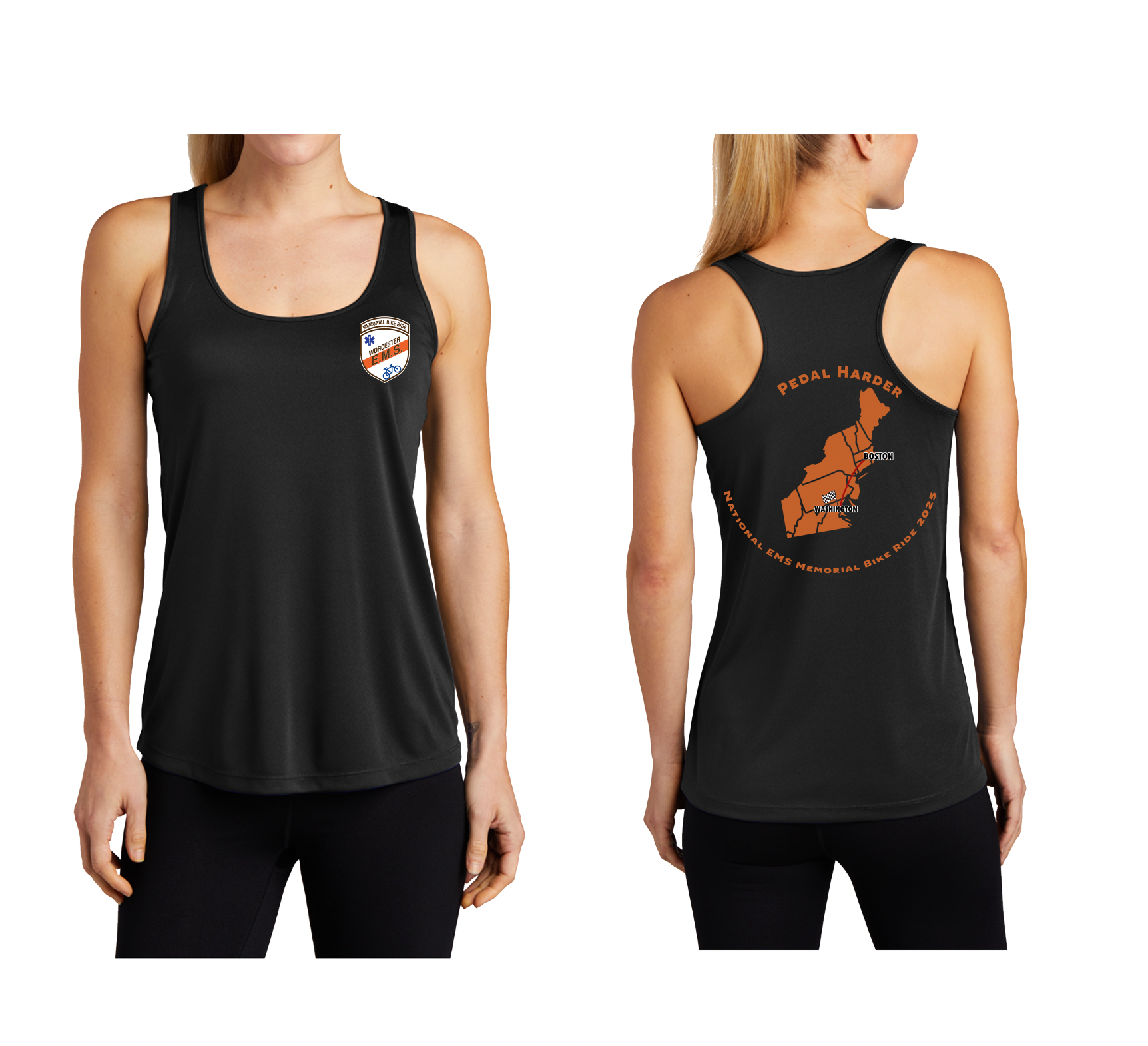 (2025)Ladies Performance Tank Tops Black (National EMS Memorial Bike Ride 2025)