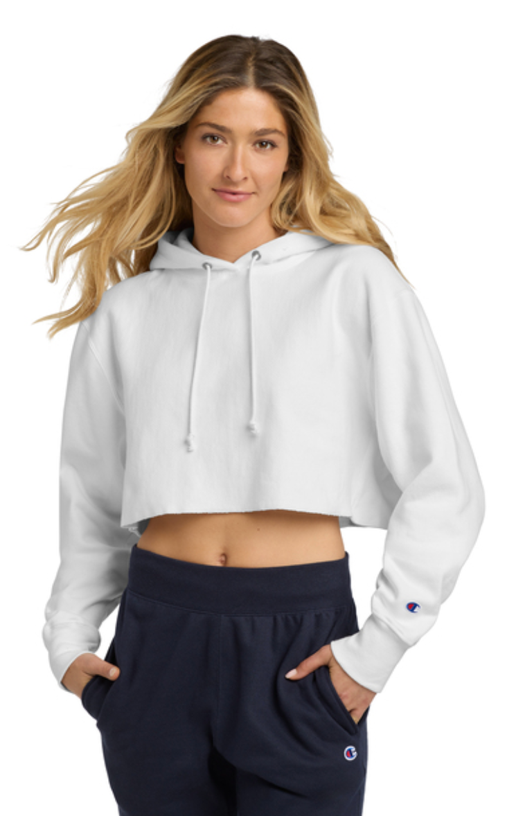 Champion ® Women’s Reverse Weave ® Cropped Cut-Off Hooded Sweatshirt