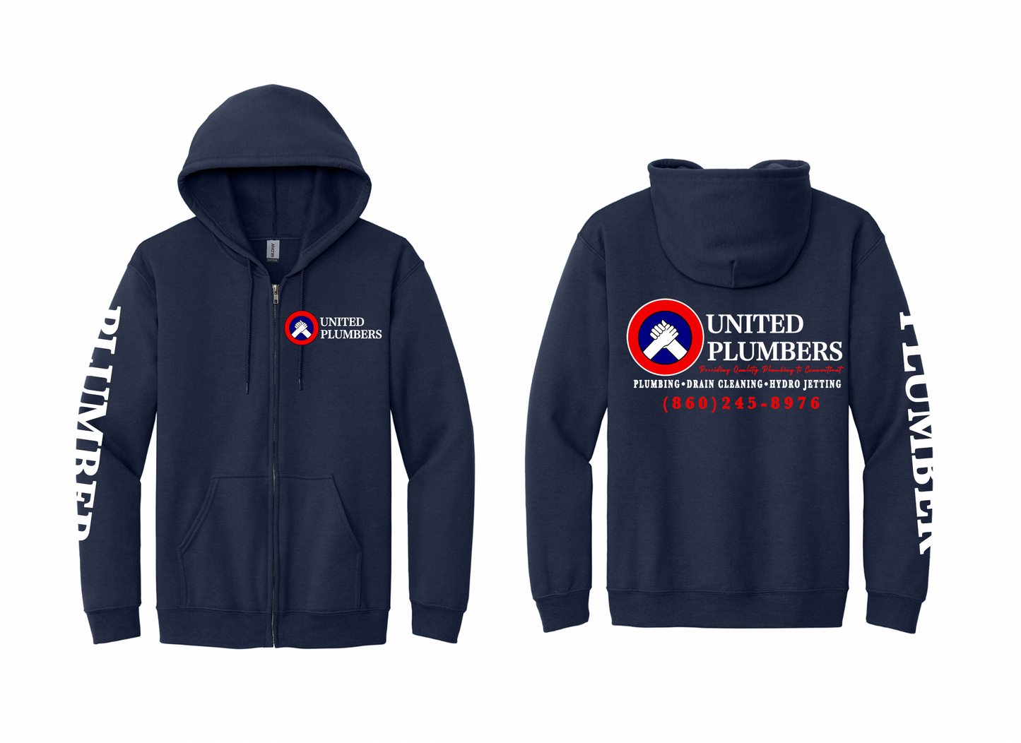 United Plumbers Full-Zip Hoodies