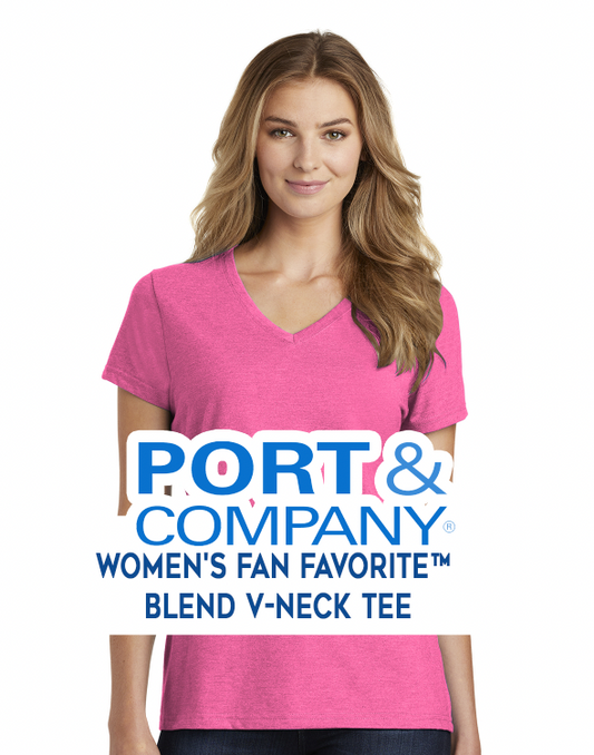 Port & Co™ Women's Fan Favorite™ Blend V-Neck Tee