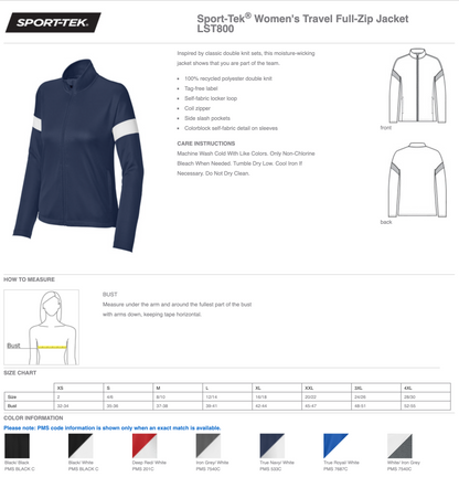 Sport-Tek Travel Jacket Full Zip