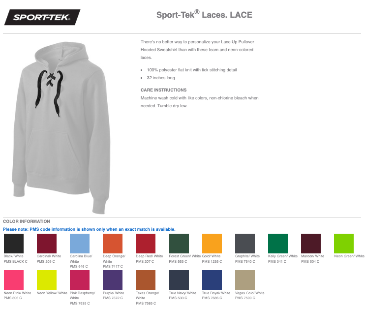 Sport tek Lace