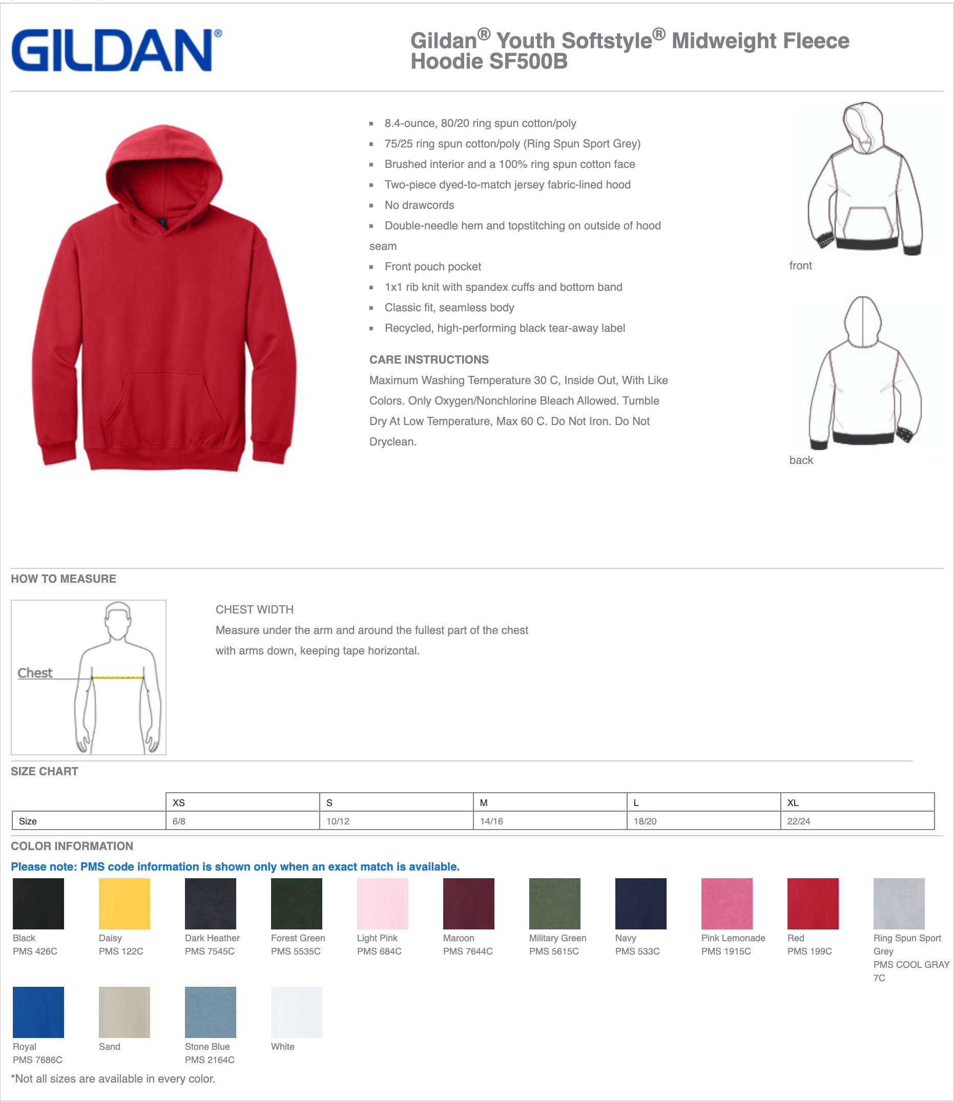 Gildan Youth Hoodies