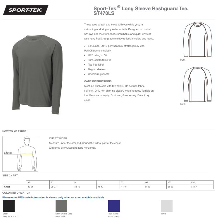 Sport-Tek Rashguard Tee Mens