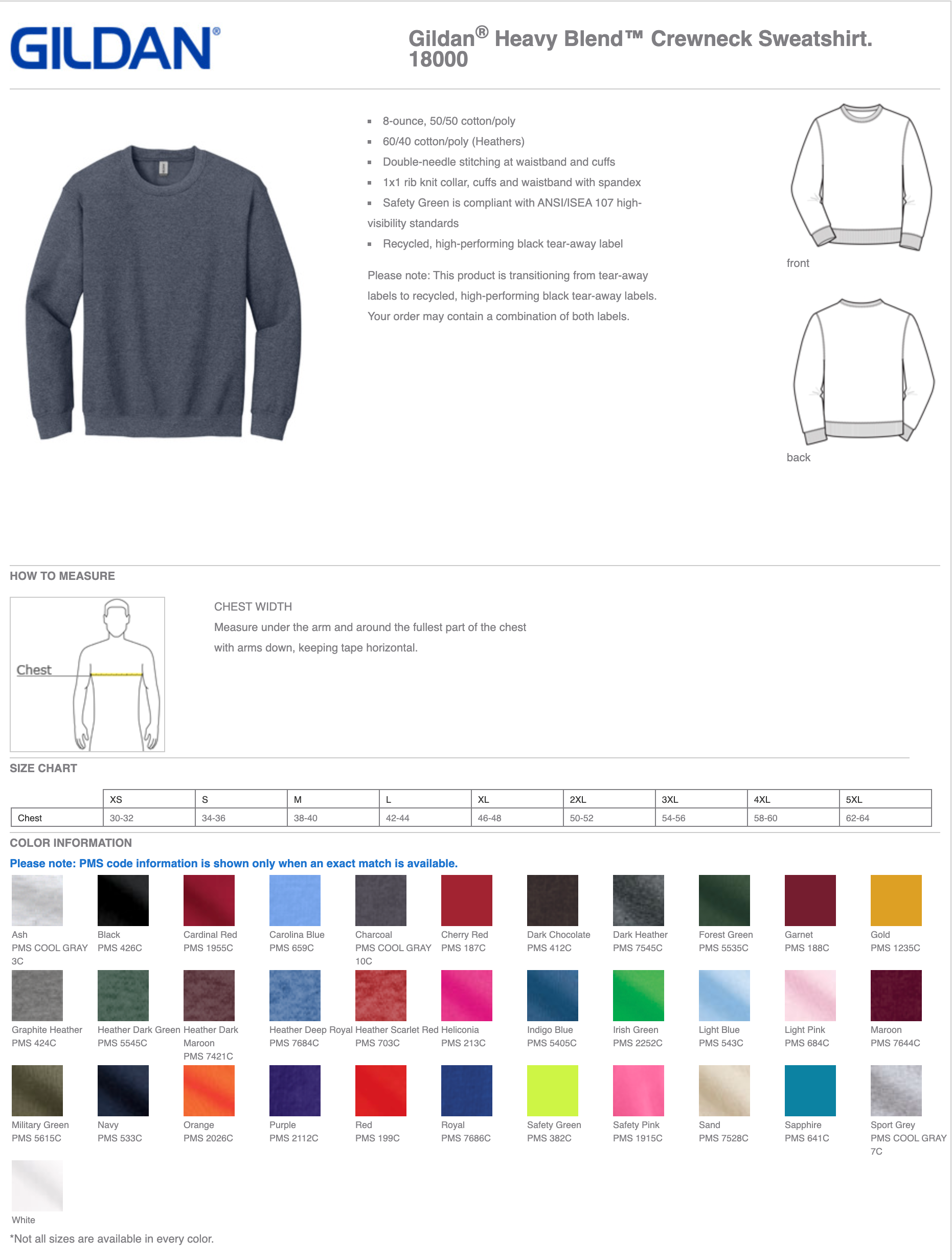 Gildan® Crewneck Sweatshirts