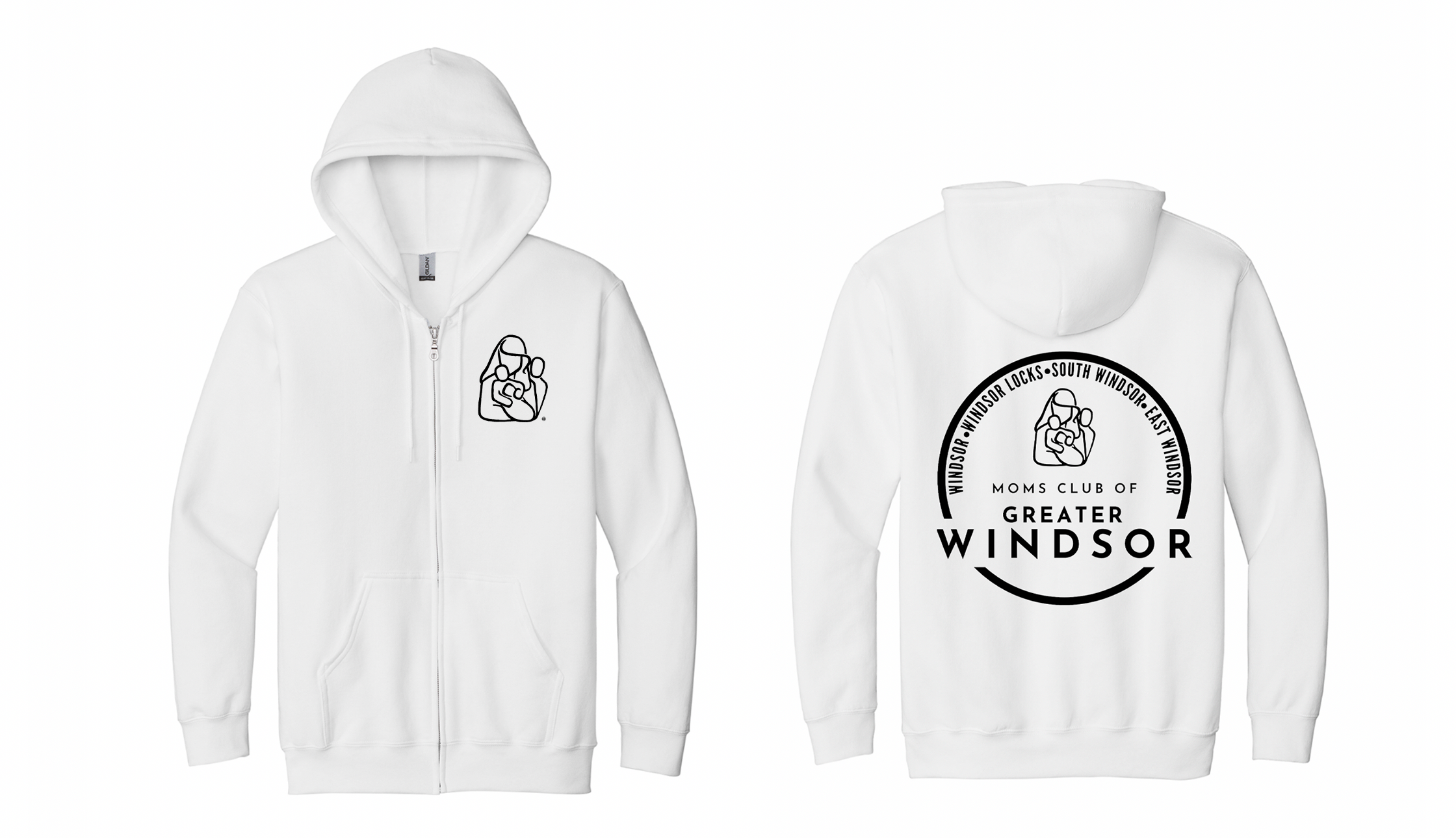 MOMS Club Full-Zip Hooded Sweatshirt Mens/Unisex Hoodies